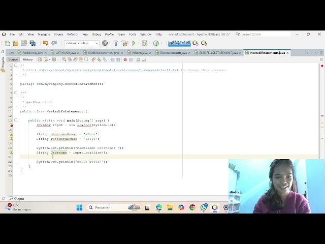 LANJUTAN ALGO (ELSE IF..ELSE STATEMENT,NESTED IF STATEMENT SWITCH CASE,WHILE,DO WHILE,FOR,ARRAY 123)