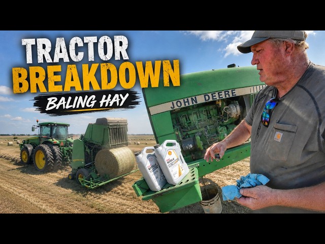 Baling 90 Acres, with one Big Breakdown!