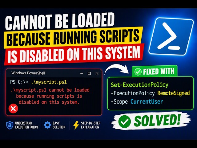 cannot be loaded because running scripts is disabled on this system
