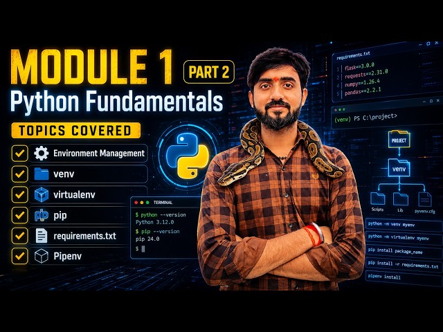 Python Virtual Environment | venv, virtualenv, pip, requirements.txt & Pipenv | Python Course #2