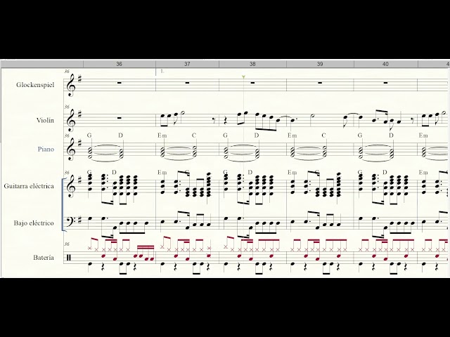 Música ligera - Partitura
