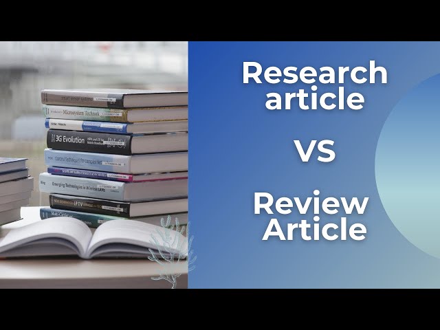 Research Article vs Review Article