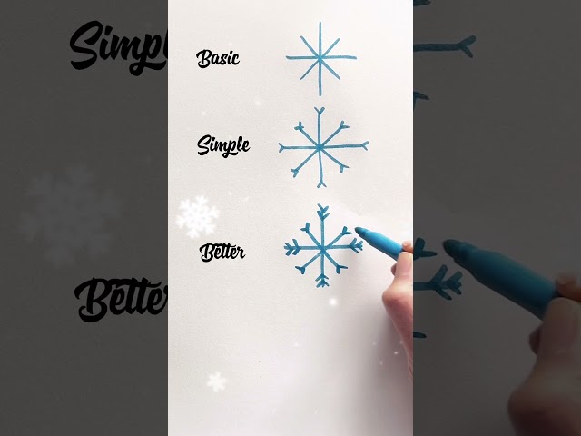 4 ways to draw a Snowflake