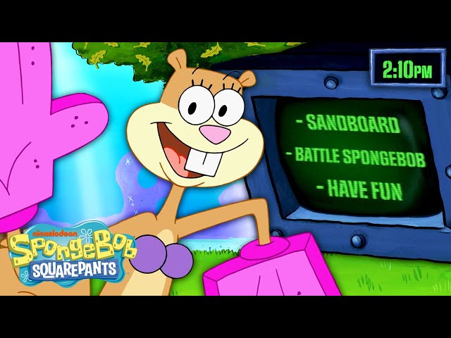 An Entire Day with SANDY CHEEKS ☀️ Hour by Hour! | SpongeBob