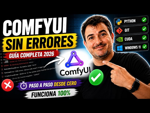 Cómo instalar ComfyUI en Windows SIN errores (Guía completa 2026)