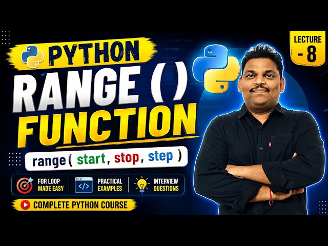 Learn Python Range() Function | Python Lecture 8 | GATE, Placements & Interviews