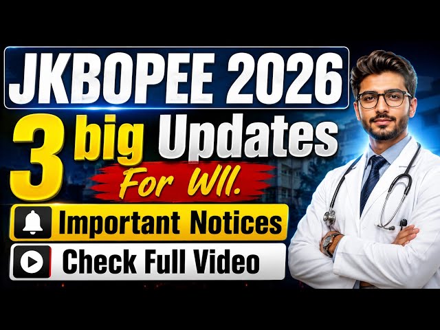 JKBOPEE 3 Big Updates For All Students Must Watch & Share Video || JKBOPEE Important Updates