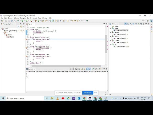 Rules of Method/Function overriding, Dynamic/Runtime polymorphism java #oops#polymorphism#java#tamil