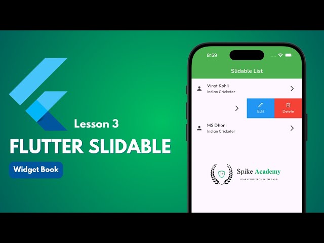 Swipe to Delete in Flutter with Slidable Widget | Flutter UI Tutorial