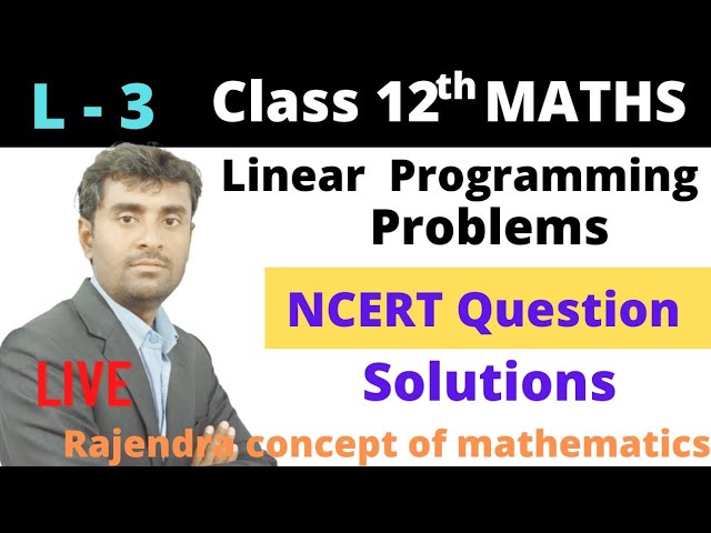Linear programming problem | 12th class | CBSE | BSEB | Board | JEE |