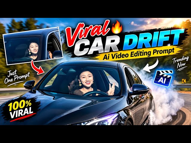 🚗🔥 Instagram Trending Car Driving AI Video | AI Car Driving Video Tutorial