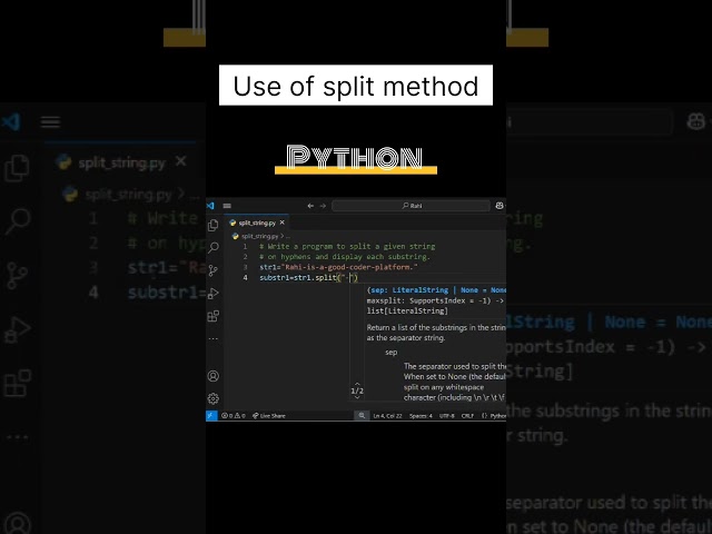 Remove hyphen form string and split it. | #coding#python#programming#string#split_method#split#short