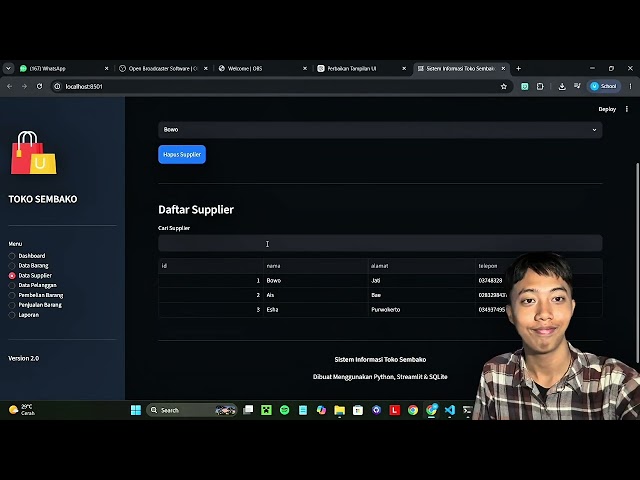 Presentasi UAS Program Python Sistem Informasi Toko Sembako - Kelompok 1