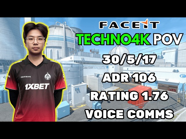 Techno4K POV w/ Veccil + VOICE COMMS (30/5/17) | Rating 1.76 | CS2 FACEIT SEA