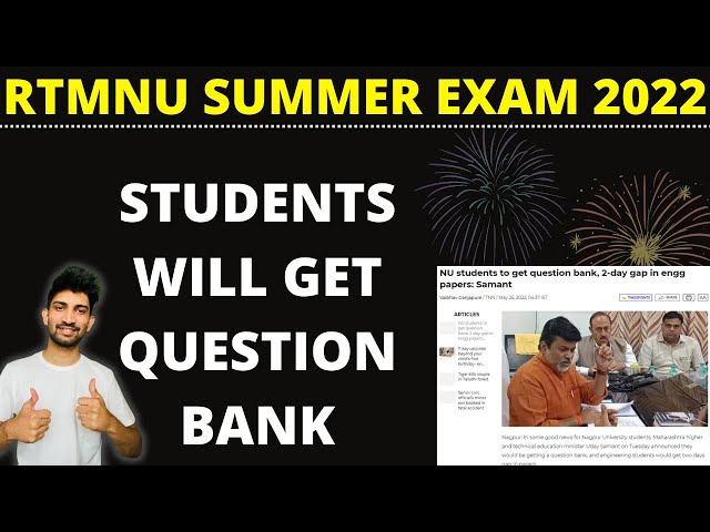 Rtmnu Summer Exam Updates 2022 | Question will be given by Nagpur University
