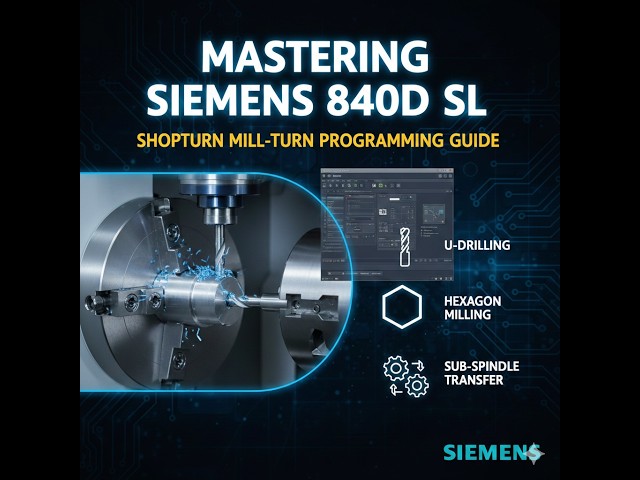 Mastering Siemens 840D sl: ShopTurn Mill-Turn Programming Guide | U-Drilling, Hexagon Milling