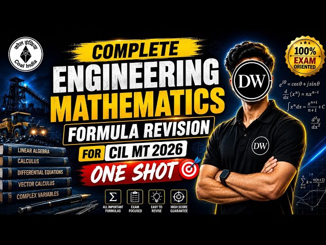 COMPLETE Engineering Mathematics Formula Revision | CIL MT 2026 One Shot 🎯