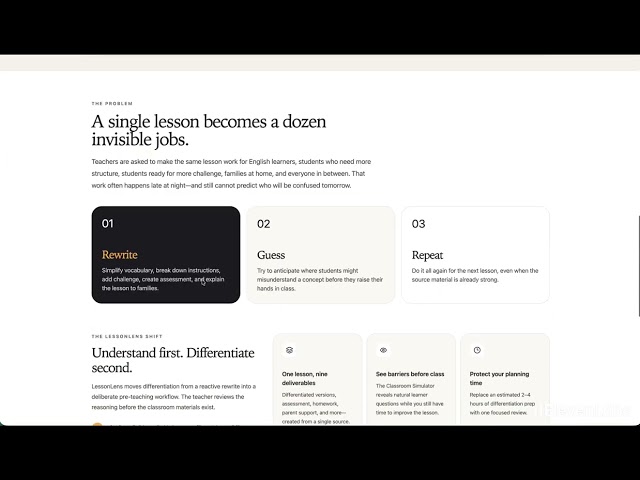 LessonLens: A Pre-Teaching Stress Test for Every Learner | OpenAI Build Week
