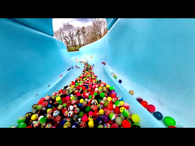 5000 Bouncy Balls | Waterslide