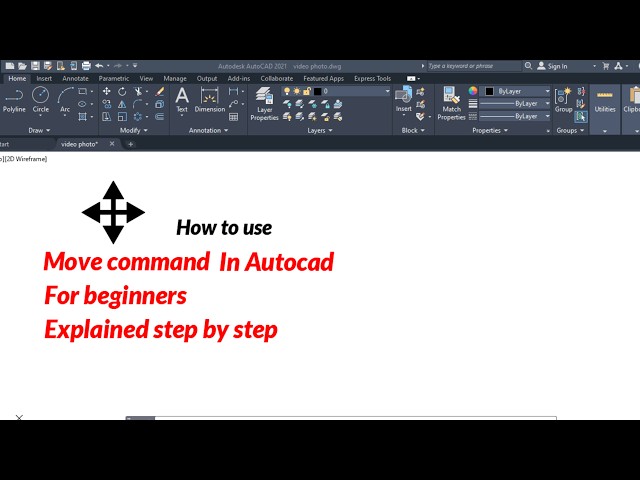 AutoCAD Beginners: MOVE Command Explained Step by Step
