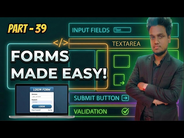 How to Create an HTML Form form | Complete HTML Form Tutorial with Input Fields & Submit Button