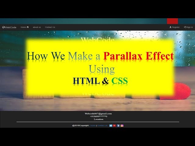 How We Make #Parallax Scrolling effect using HTML &CSS in #Hindi #2018