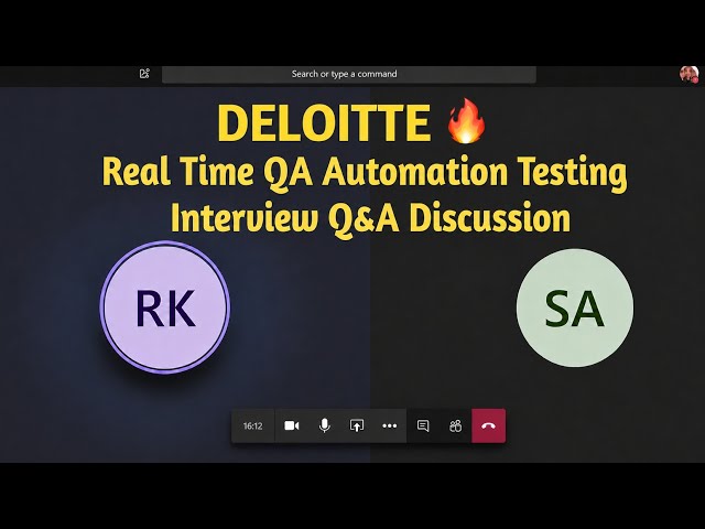 DELOITTE🔥 Automation Testing Interview Q&A #automationtesting #softwaretesting #selenium #playwright