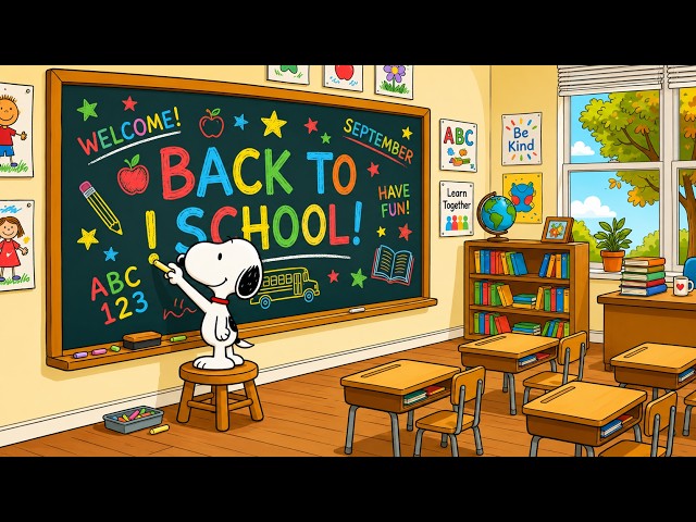 📚 Ambiente escolar de Snoopy 🌿 Canciones de jazz para concentrarse y relajarse