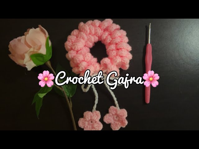 🌸✨Crochet Flower Scrunchie | Easy Gajra Hair Accessory Tutorial | DIY Cute Crochet Projects