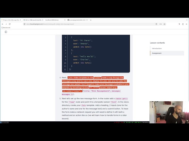 The Odin Project: Full Stack JavaScript | 50/10 Pomodoro | Day 126.3
