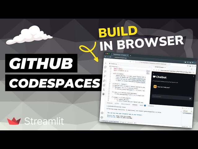 Build Streamlit apps in your browser with GitHub Codespaces