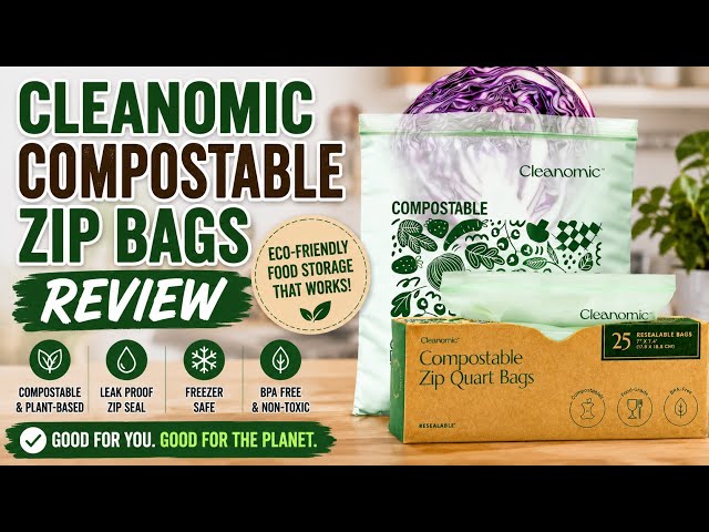 Cleanomic Compostable Zip Bags Review | Eco-Friendly Food Storage That Actually Works