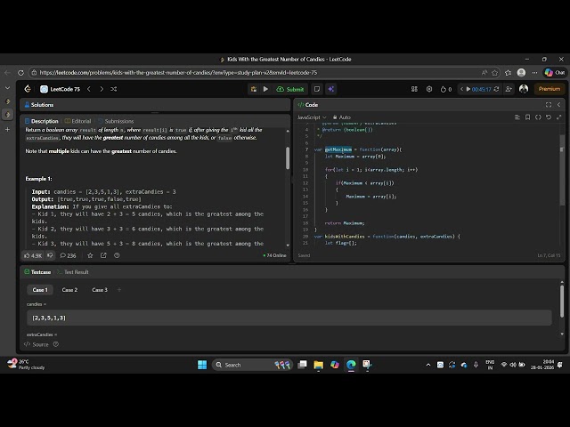 1431. Kids With the Greatest Number of Candies | LeetCode 75 | Aditya Jamge
