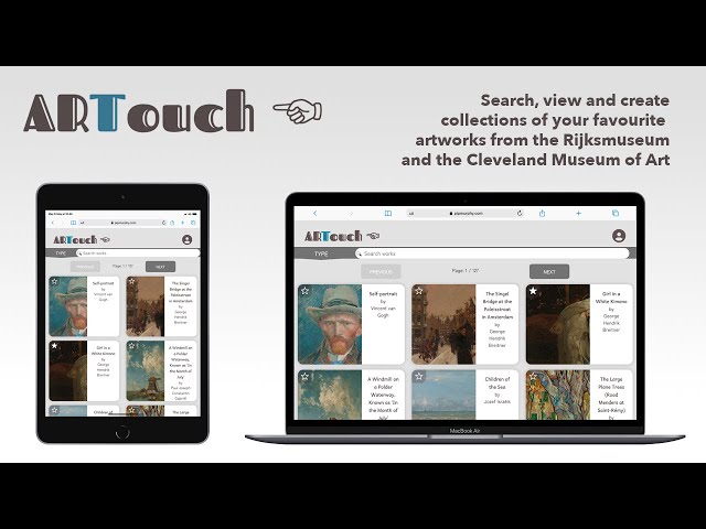 ARTouch - Exhibition Curation Platform [Javascript Coding Project]