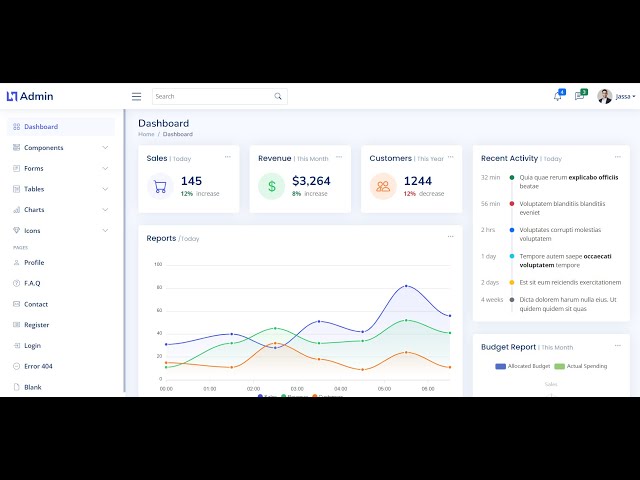 Bootstrap 5 Free Admin Dashboard Template 1