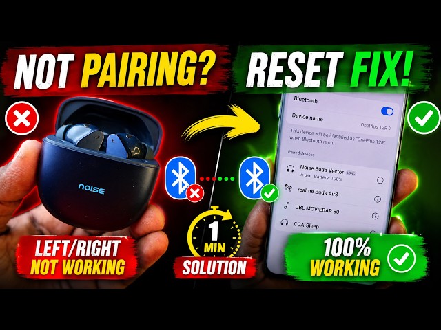 How to Reset Noise Buds Vector | Left Earbud Not Working Problem Solved