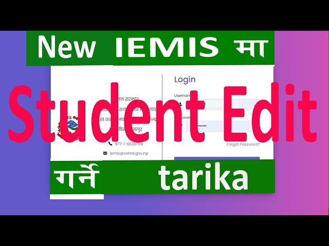 How to  edit students in new IEMIS/New EMIS ma students edit garne tarika/Edit Students in new emis