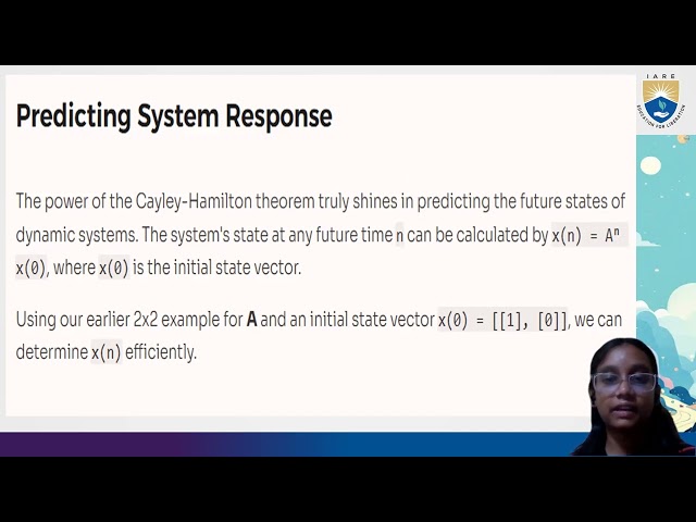 Matrices and Calculus - Dynamic system calculation using Cayley Hamilton theorem - AAT-2