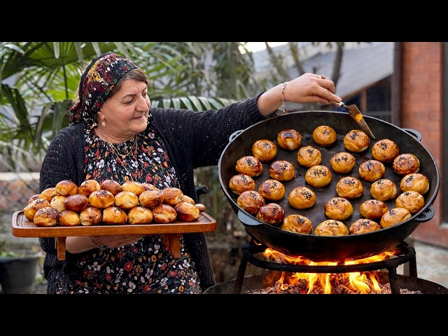 Grandma Cooks Chicken Buns Inside a Hot Cauldron: You Have to See This!