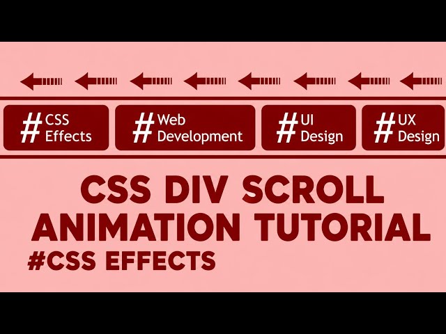 CSS Div Scroll Animation Tutorial. #css#html #webdevelopment #frontend #animation #csseffects