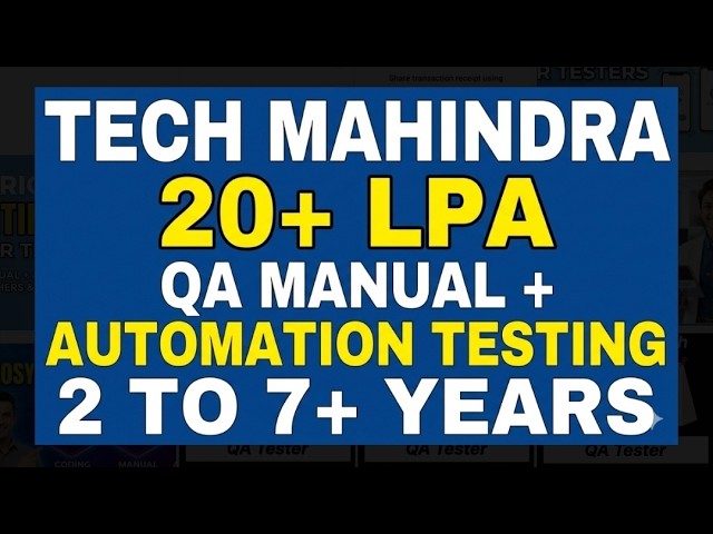 TECH Mahindra🔥- QA Automation Testing Interview Questions & Answers #selenium #restassured #qa #sdet