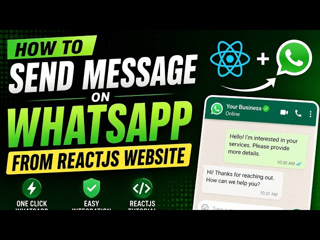 How To Send Message On WhatsApp From React JS Website | Send Message On WhatsApp