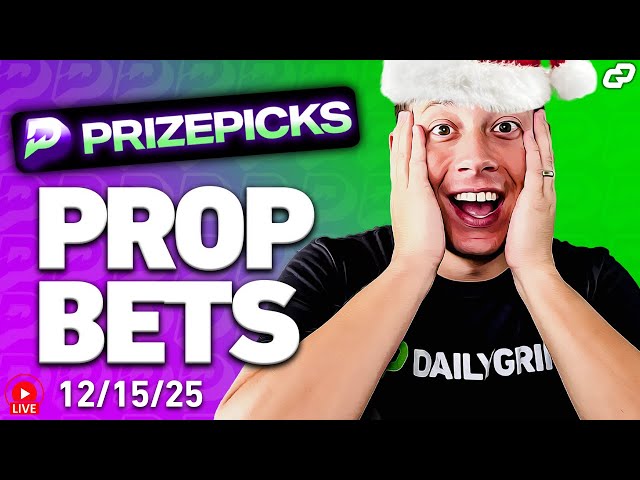 TOP PRIZEPICKS NBA, NFL, NHL, CBB & ESPORTS PLAYER PROPS for TODAY 12/15 | Sports Betting (LIVE)