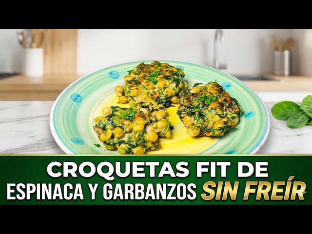 CROQUETAS FIT DE ESPINACA Y GARBANZOS SIN FREIR