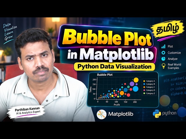 Bubble Plot in Matplotlib Python | Iris Dataset | Data Visualization in Tamil