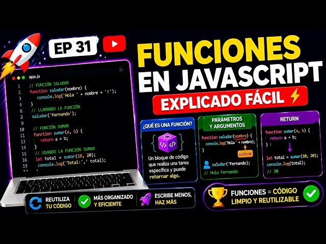 JavaScript FUNCTIONS EXPLAINED 🚀 | What They Are, Parameters, and Return | JavaScript Course #31