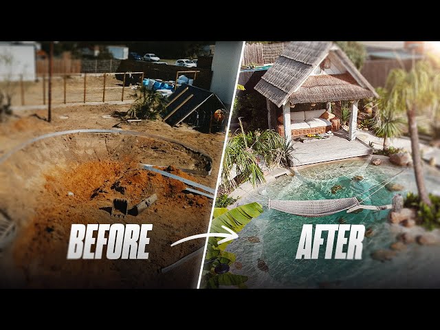 AMAZING TRANSFORMATION  GARDEN/POOL CONSTRUCTION!