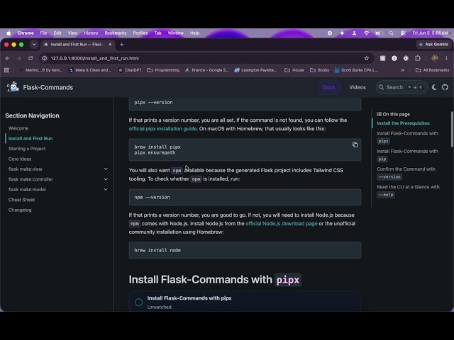 Flask Commands   Part 5   Install the Prerequisites