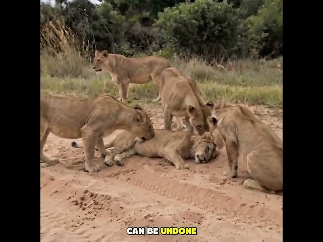 Lion cub becomes Prey to hungry Python. Lion's pride fights to revenge their loss. #wildlife 