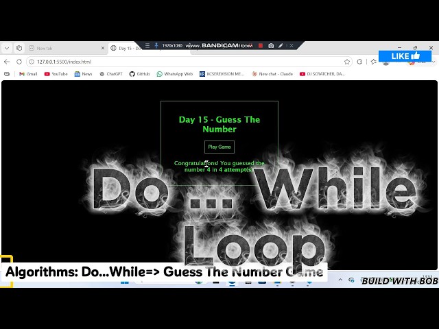 Day 15: JavaScript Do...While Loop | Guess the Number Game